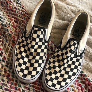 Checkered Slip On Vans